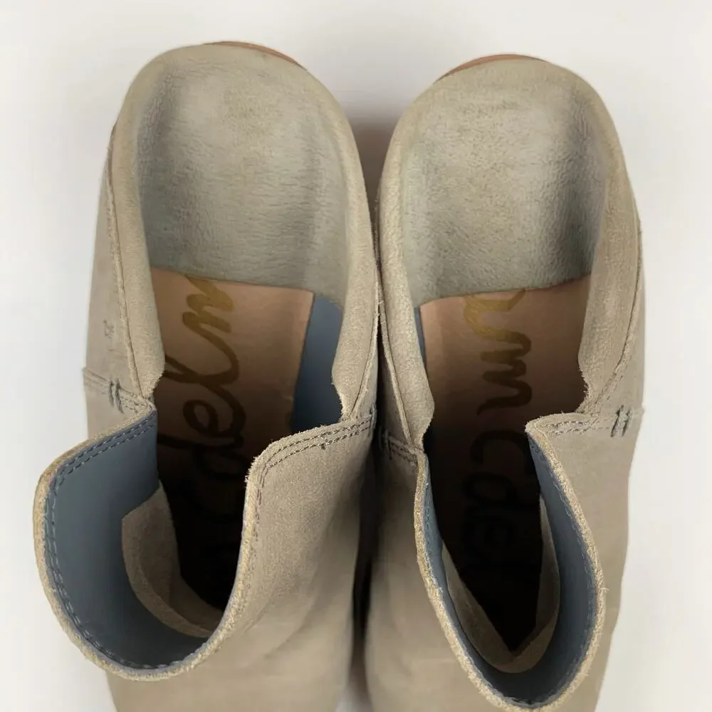 Sam Edelman Prentice Convertible Mules Booties Grey Leather Ankle Boots Womens 8